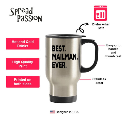 Taza De Viaje Best Mailman Ever, Mailman Gifts, Mailman Coff