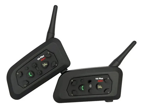 Intercomunicador X 2 Teleheer V6 Plus. Cascos Moto. 1500 Mts