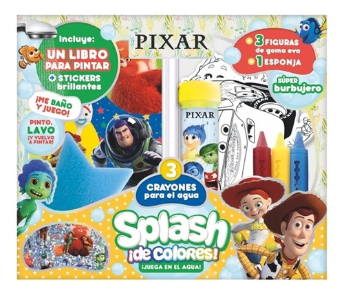 Pixar - Caja Splash De Colores - Juega En El Agua, De No Aplica. Editorial Vértice, Tapa Tapa Blanda En Español, 2023