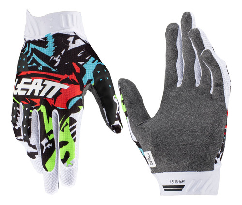 Guantes Niño Motocross Leatt - Moto 1.5 Jr - Blanco