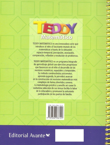 Teddy Matematicas 4 Pep 2011, De Rosario Muñiz. Editorial Avante, Tapa Blanda En Español, 2019