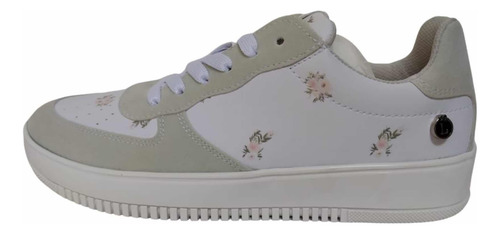 Tenis Blanco/beige Loly In The Sky Dama Talla 25.5mx Midge