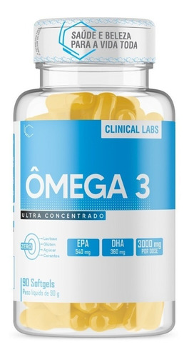 Super Omega 3 Importado 3000mg Dha Epa 90 Softgels