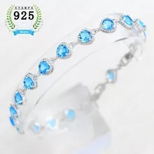 Pulsera De Plata De Ley Con Logotipo De Sello 925 Para Mujer