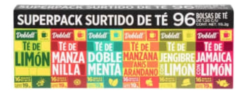 Surtido De Té Doblett 6 Sabores De 96 Sobres