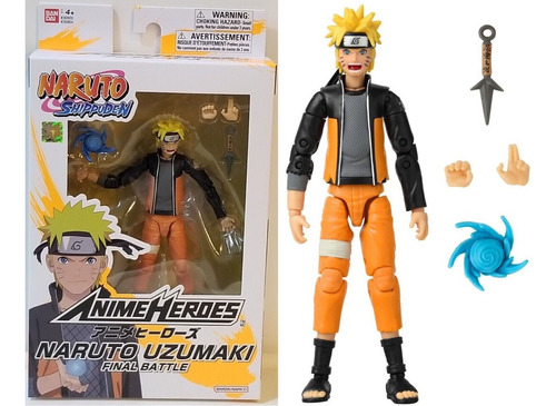 Figura Naruto Uzumaki Final Battle Anime Heroes Bandai