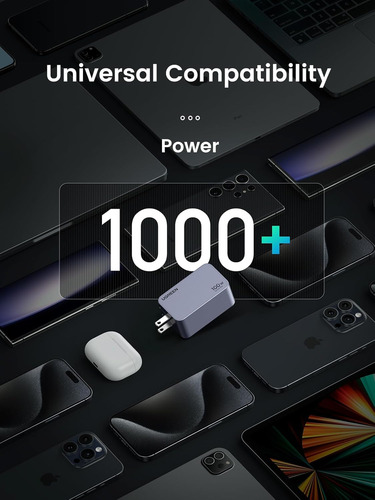 Ugreen Cargador 100w 2usb-c 1usb Gan +cable C Para Mac 25873