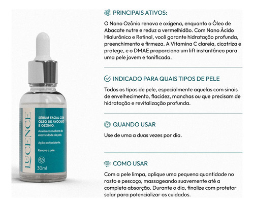 Sérum Facial Lucence 30ml Skincare Momento De Aplicação Dia/noite Tipo De Pele Normal