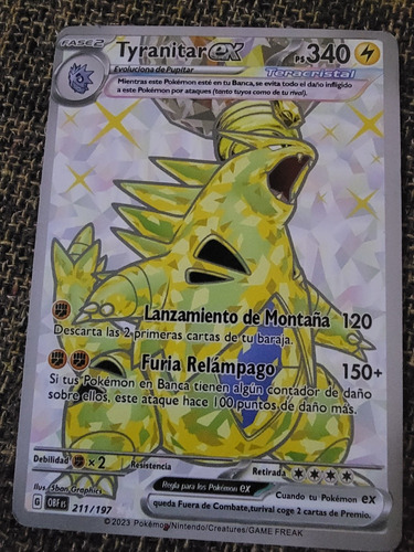 Tarjeta Pokemon Tyranitar Ps 340 