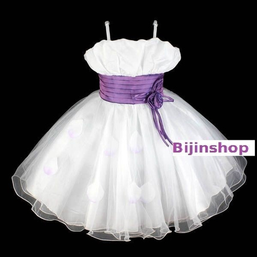 Imagem 2 de 5 de Vestido Infantil Festa Florista Laço Varias Cores