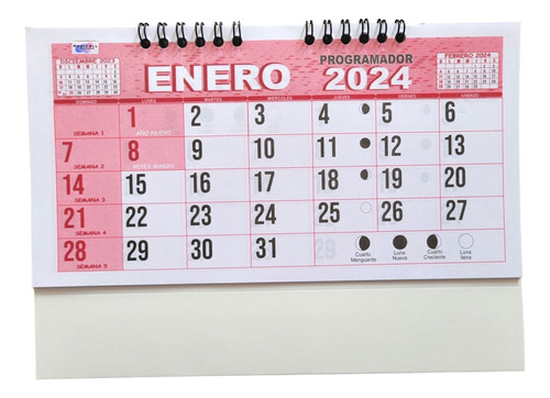 Calendario Programador 2024  Escritorio Pequeño 17cm X 23cm