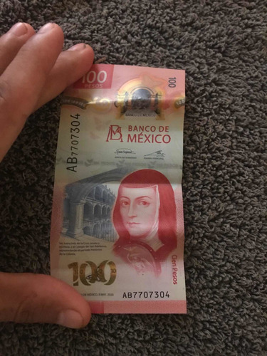 Billete De 100 Pesos De Sor Juana Serie Ab
