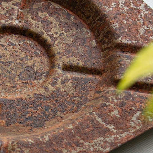 Imagen 6 de 9 de Cenicero Metal Oxidado Cuadrado No Tragacolillas Retractil