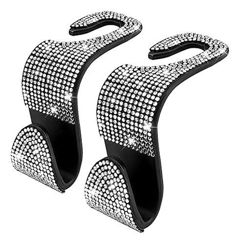 2 Pack Car Hooks, 2021 New Bling Rhinestones Crystal Ho...