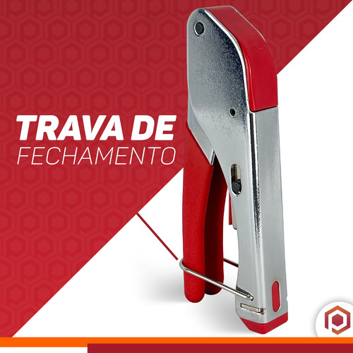 Alicate Crimpar Cabo De Rede + 10 Conector Cabo Coaxial Rg6