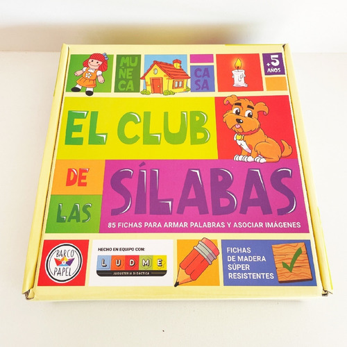 Juego De Mesa Infantil Didáctico "El Club De Las Sílabas" Barco de Papel Para Aprender A Escribir