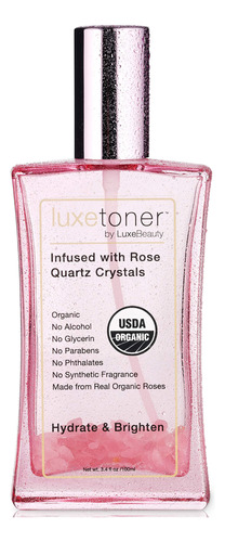 Luxetoner Facial De Cuarzo Rosa Orgnico Luxetoner Infundido