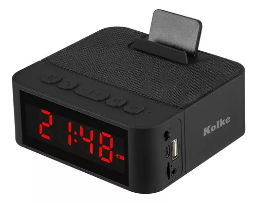 Radio Reloj Despertador Kolke Bluetooth Fm Usb Batería Loi