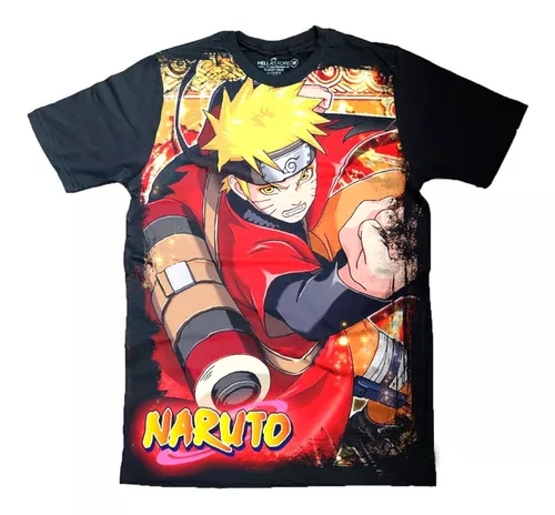 Camisetas Naruto 12 modelos disponíveis tecido 100% algodão fio 30.1, Preta  com símbolo da AKATSUKI.