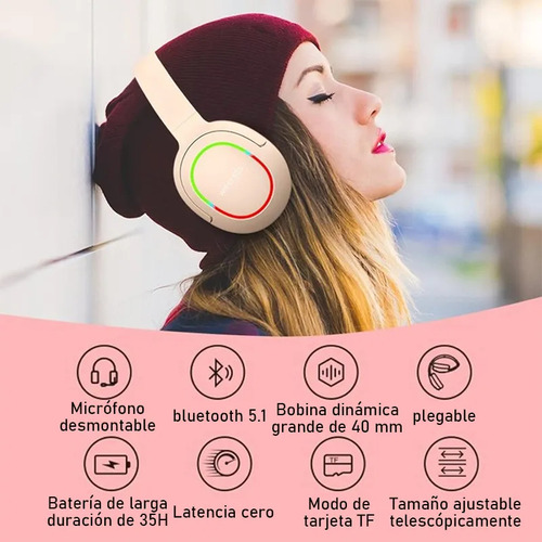 N Auriculares Bluetooth Inalámbricos Audifonos De Diadema