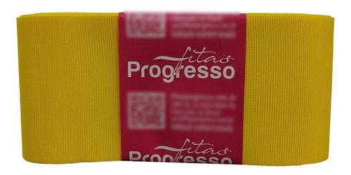 Fita De Gorgurão Larga Gp012 50mm Progresso | 10 Metros Cor AMARELO GEMA