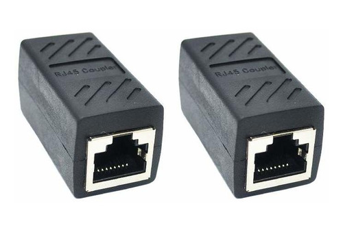 Extensor Cable Ethernet Conector Rj45 Hembra 2 Unidad