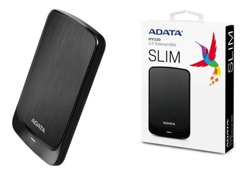 Disco Duro Externo Adata Ahv320-1tu31-cbk Slim Usb 3.2