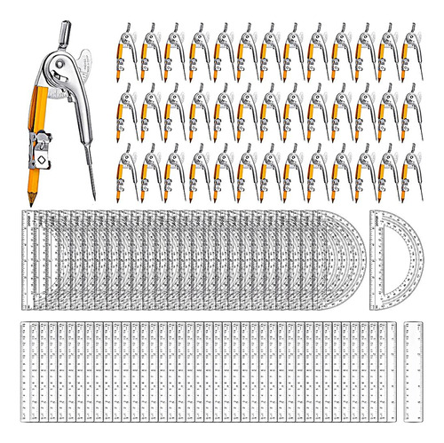 160 Piezas Set Matematicas Geometria Estudiantes Compas Geom
