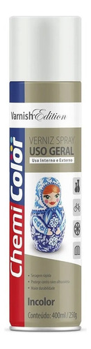 Spray Verniz Tinta Chemicolor 400ml Baston Incolor Uso Geral