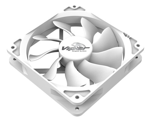 Fan 120mm Branco Akasa Viper Alto Desempenho Silence 83cfm Led Sem Led