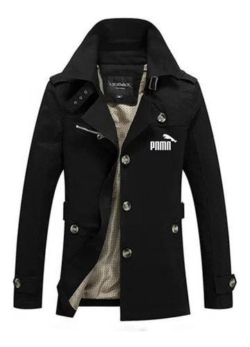 Imagen 6 de 8 de Gabardina De Moda Para Hombre Chaquetas Cortavientos De Otoñ