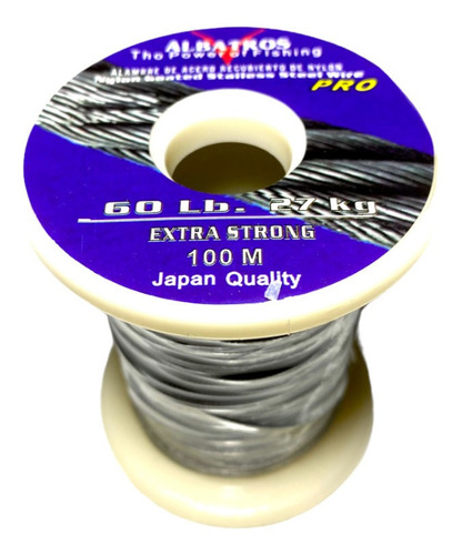 Leader De Acero Pesca Vaina Nylon 60 Lb 27 Kg X100 M Reforz