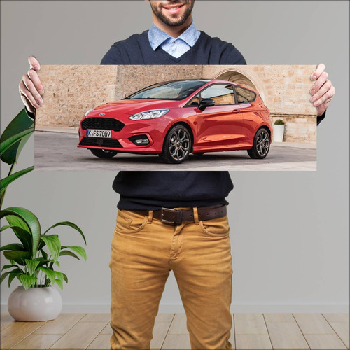 Cuadro 30x80cm Auto 2017 Ford Fiesta St Line 3 D 202