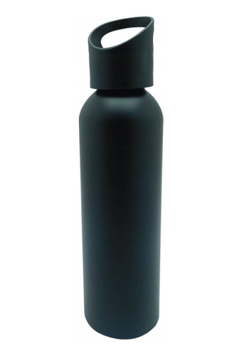 Botilito Metálico 600ml Botella Termo Agua Deporte Gym Negro