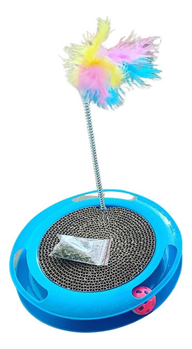 Juguete Gato Rascador Varilla Plumas + Catnip Colores