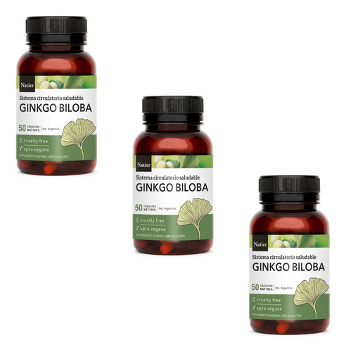 Capsulas De Ginkgo Biloba X50 Capsulas Natier Fyr X3 Unid