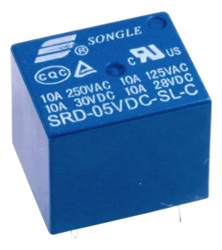 Rele Srd 5v 12v 24v 10a 5 Pinos Arduino