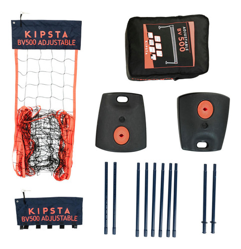 Kit Rede Vôlei De Praia Kipsta Portátil Ajustável