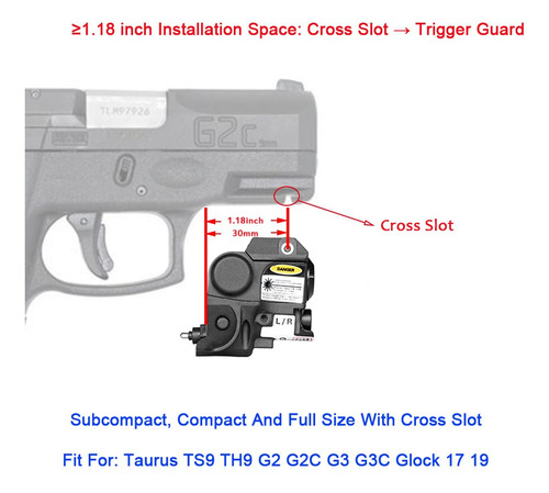 Mira Laser Verde Glock 17 O 19 Taurus.