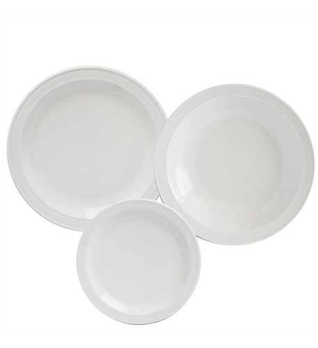 Platos Porcelana X 18 Home Playo Hondo Postre Kremer