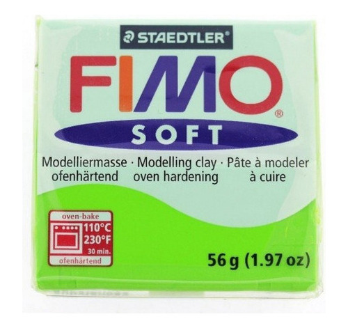 Fimo Soft Masa Moldeable Arcilla Polimerica X 56 Gramos 50 Verde Manzana