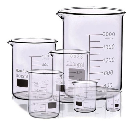 Vaso De Precipitado De Vidrio Graduado Beaker De 150 Ml