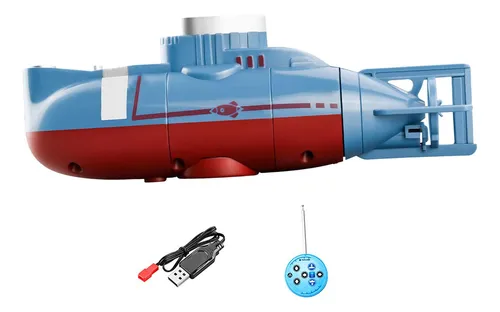 TiSkying Mini Submarino RC 6 Canales – Modelo Teledirigido Con Luces Para Bañera Y Piscina