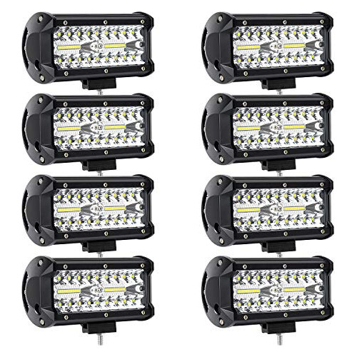 7 Inch Led Light Bar, 8 X 240w 32000lm Led Spot Flood O...