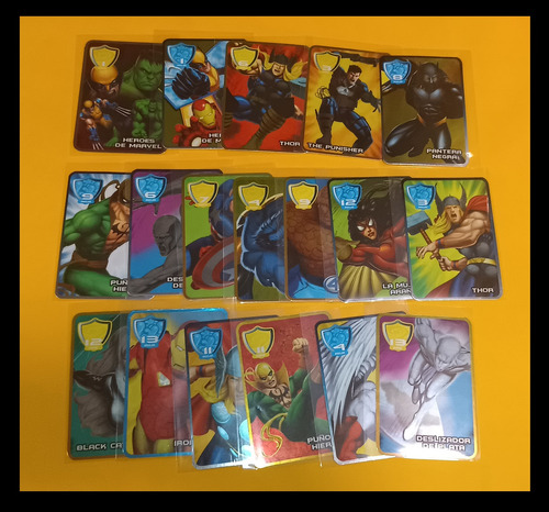 18 Tarjetas Marvel Marinela Originales Wolverine Thor Etc