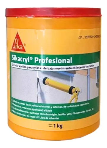 Sellador Sikacryl Profesional Grieta X 1 Kg Blanco