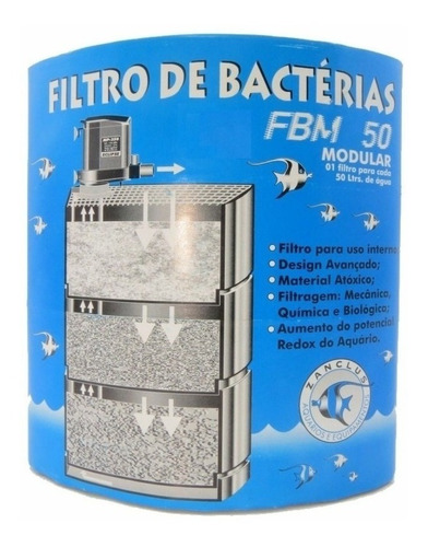 Filtro Interno De Bactérias Fbm50 Até 50 L (3 Módulos Peq)