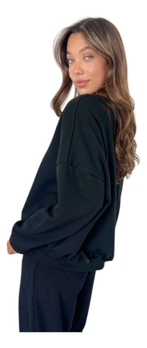 Buzo Cuello Redondo Bordado Mujer Moda