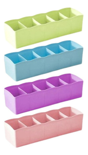 Organizador Plastico 5 Divisiones 27x8x7 Cm