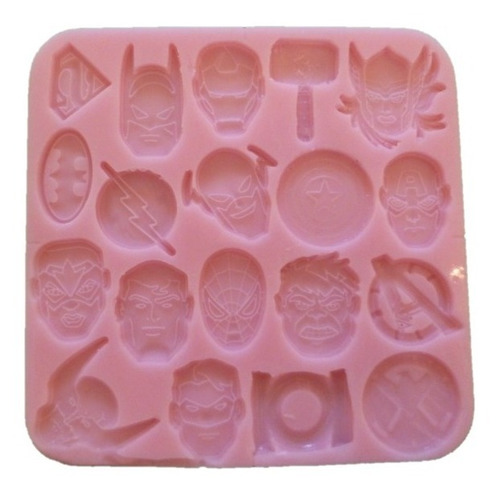 Molde De Silicone Heróis, Vingadores Biscuit Pasta Americana